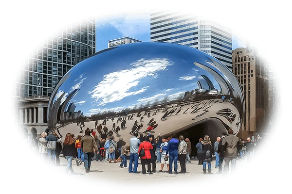 Cloud Gate chicago bean sculpture image